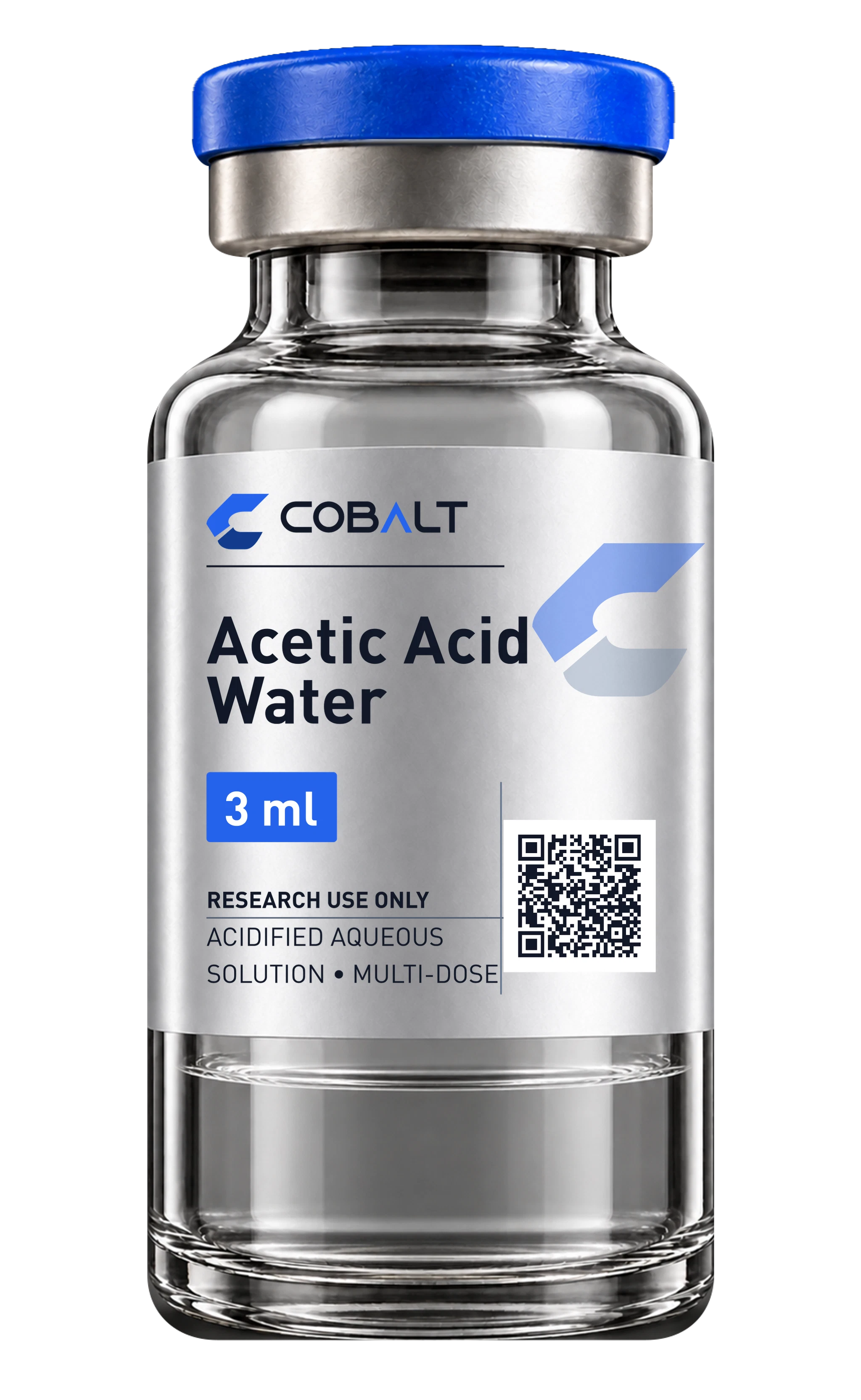 Acetic Acid Water Silver Satin vial preview